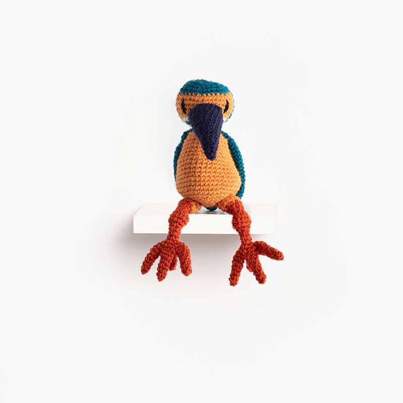 kingfisher bird crochet amigurumi project pattern kerry lord Edward's menagerie
